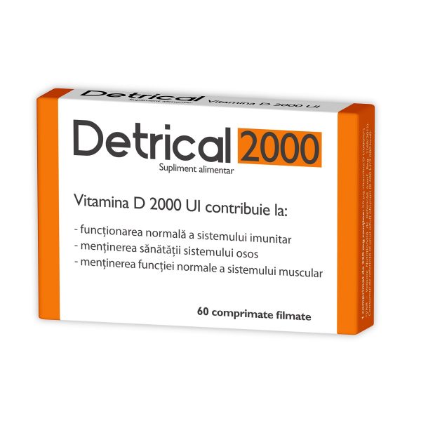 Detrical Vitamina D 2000ui 60 comprimate Zdrovit