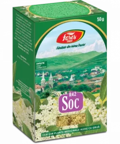 Ceai soc flori, R42, 50 g, Fares