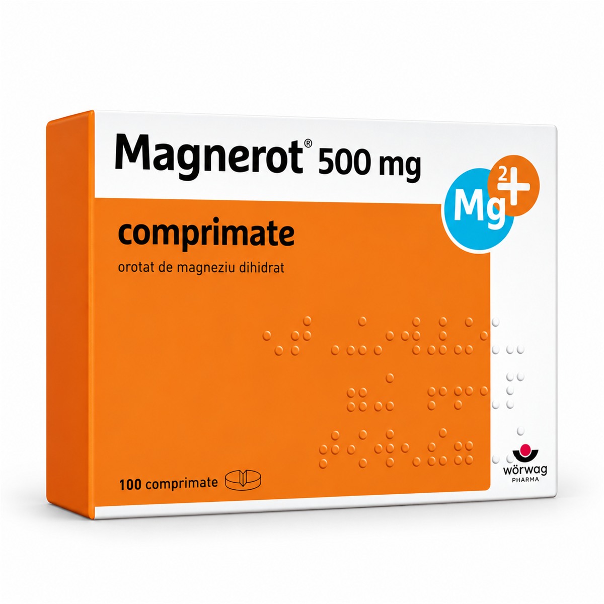 Magnerot 500 mg, 100 comprimate, Wörwag Pharma